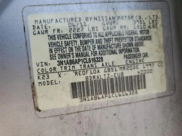2012 NISSAN SENTRA 2.0  