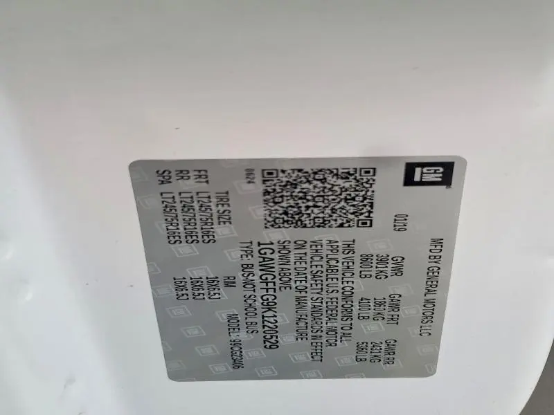 2019 CHEVROLET EXPRESS G2500 LT  