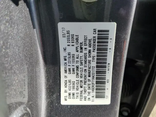 2017 HONDA ACCORD EX
