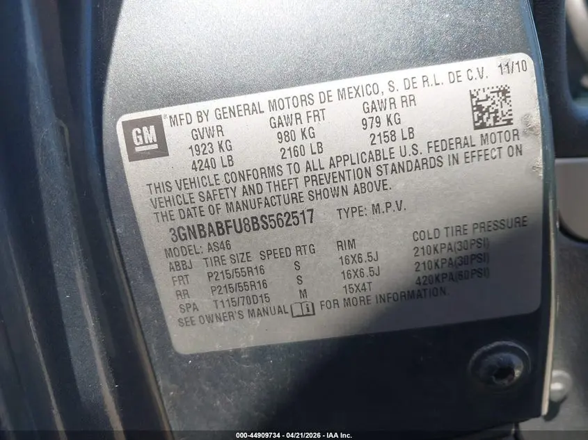 2011 CHEVROLET HHR LT