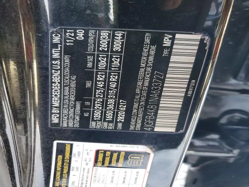 2022 MERCEDES-BENZ GLE 350 4MATIC  