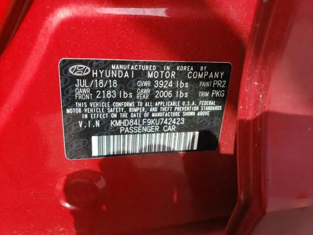 2019 HYUNDAI ELANTRA SEL