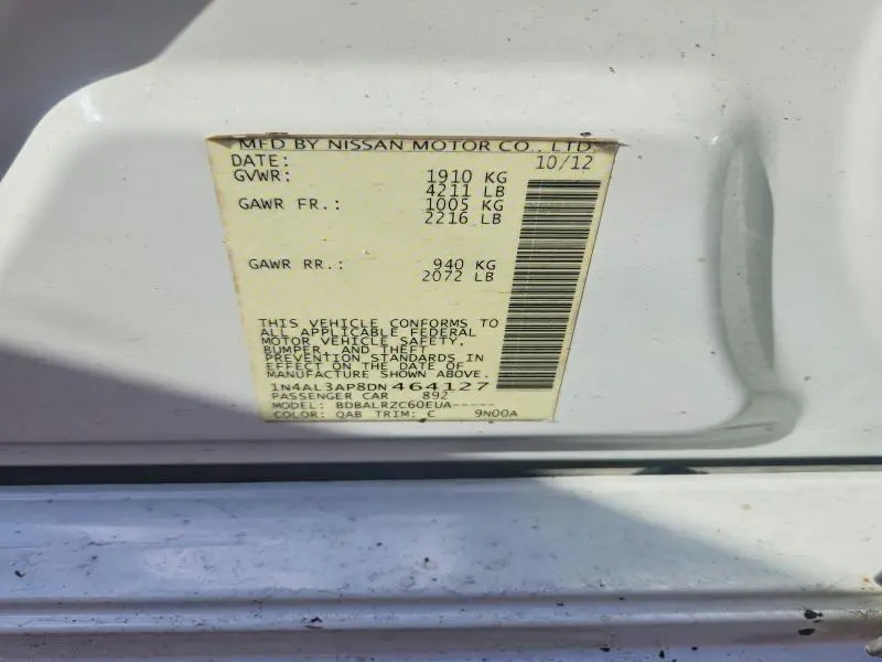 2013 NISSAN ALTIMA 2.5  