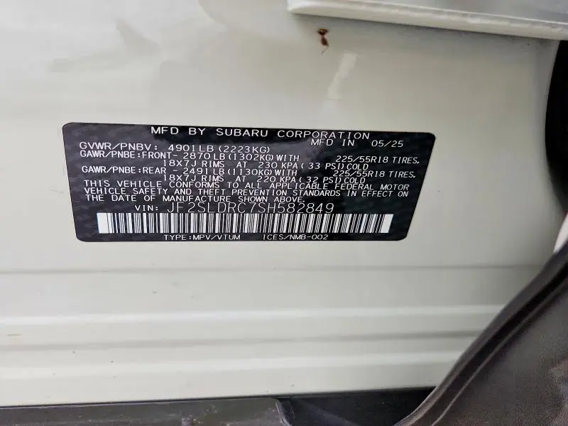 2025 SUBARU FORESTER LIMITED  