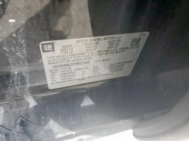 2015 CADILLAC ESCALADE LUXURY  