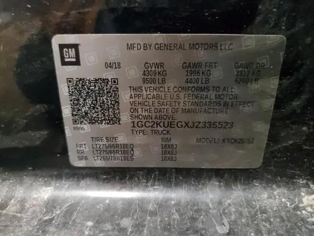 2018 CHEVROLET SILVERADO K2500 HEAVY DUTY  