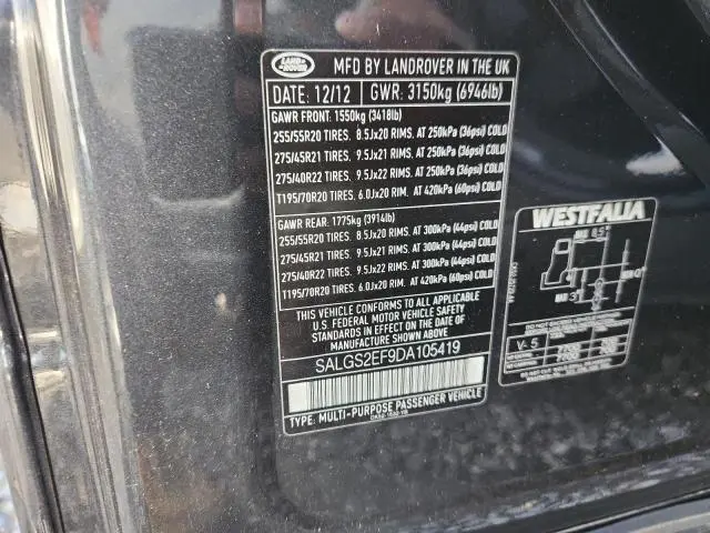 2013 LAND ROVER RANGE ROVER SUPERCHARGED  