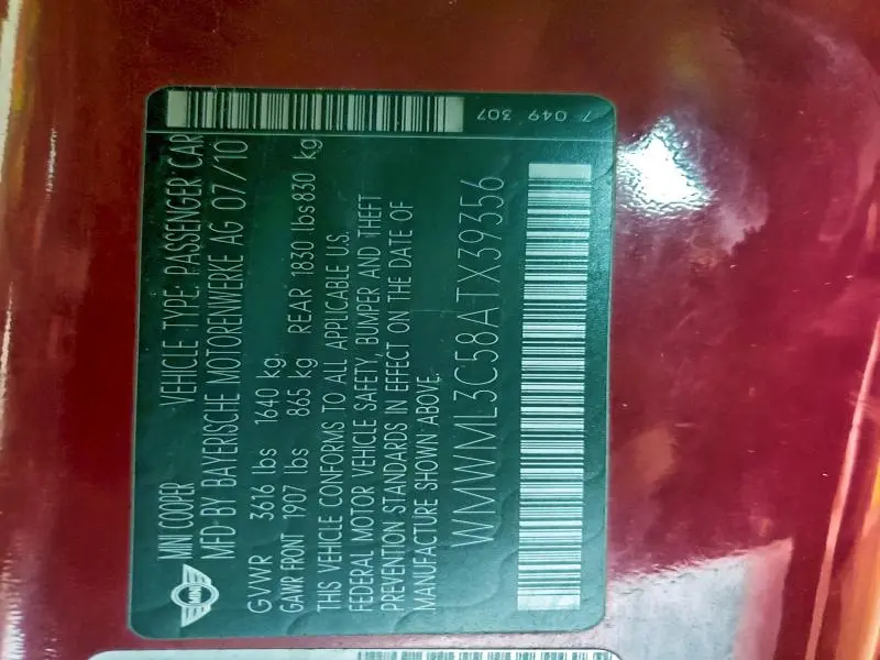 2010 MINI COOPER CLUBMAN  