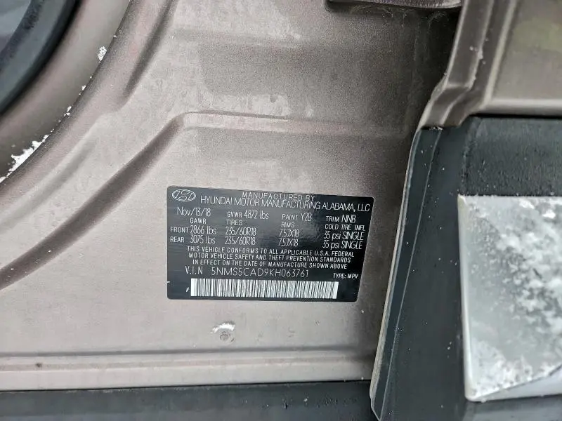 2019 HYUNDAI SANTA FE LIMITED  