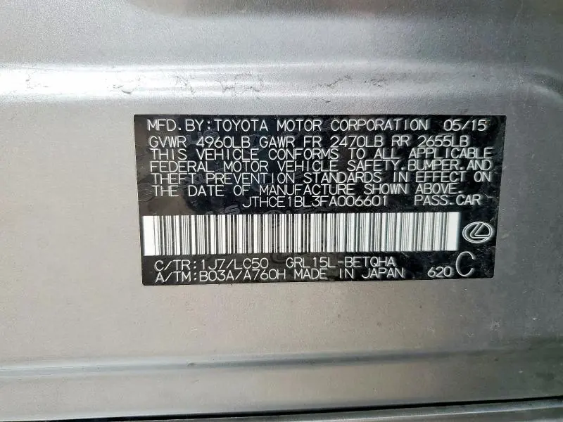 2015 LEXUS GS 350 BASE  