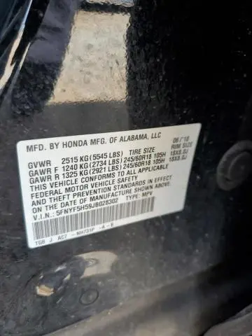 2018 HONDA PILOT EXL  