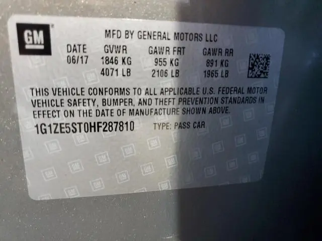 2017 CHEVROLET MALIBU LT  