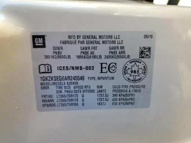 2010 GMC YUKON XL K2500 SLT  