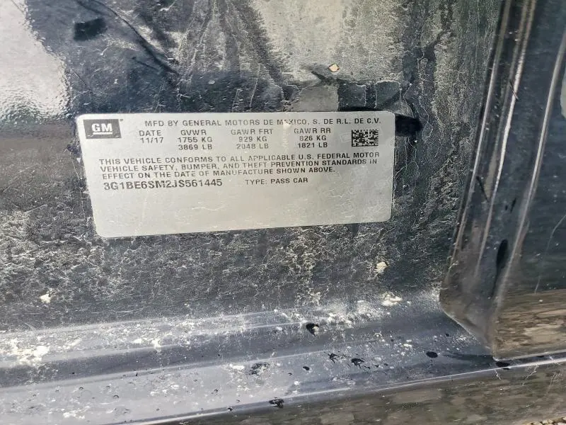 2018 CHEVROLET CRUZ   