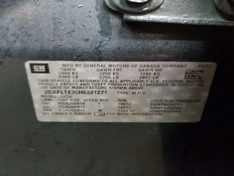 2017 GMC TERRAIN SLE  