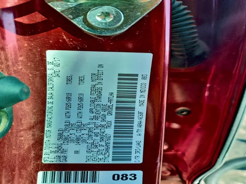 2017 TOYOTA TACOMA LIMITED  