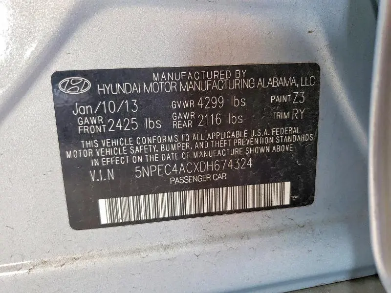 2013 HYUNDAI SONATA SE  