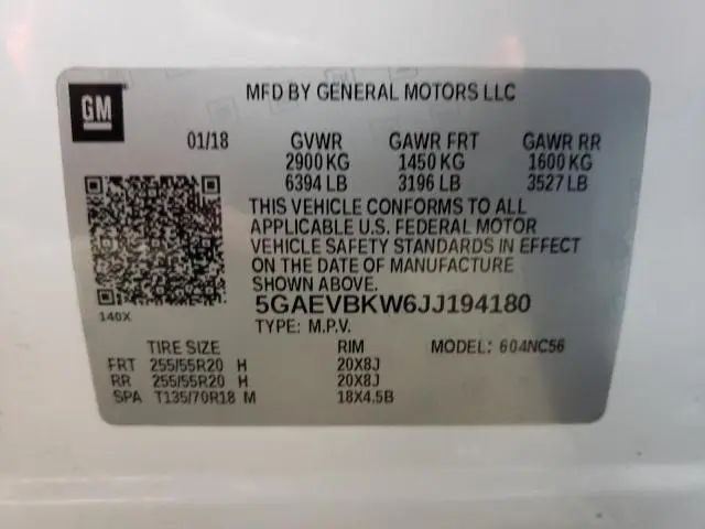 2018 BUICK ENCLAVE PREMIUM  