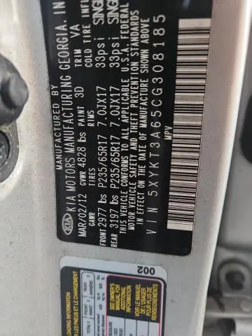 2012 KIA SORENTO BASE  
