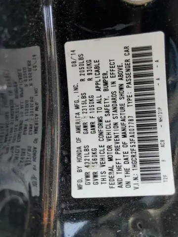 2015 HONDA ACCORD SPORT  