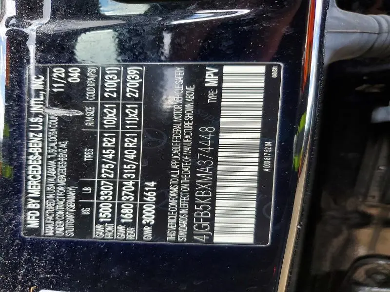 2021 MERCEDES-BENZ GLE 450 4MATIC  