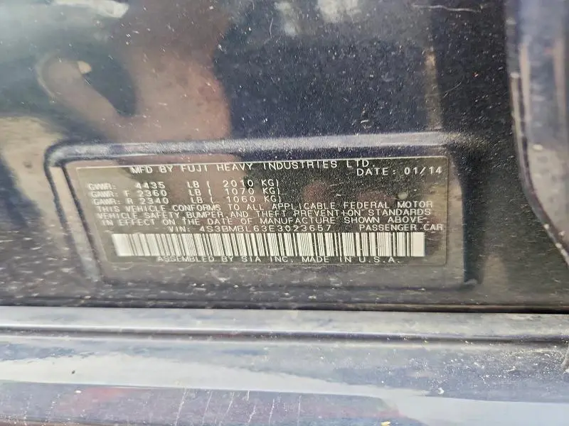 2014 SUBARU LEGACY 2.5I LIMITED  