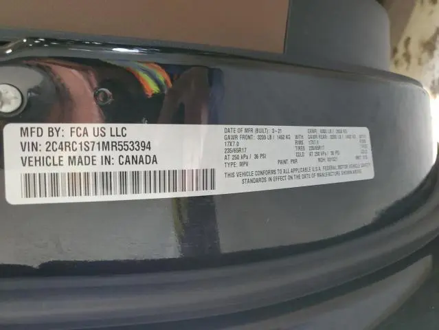 2021 CHRYSLER PACIFICA HYBRID LIMITED  
