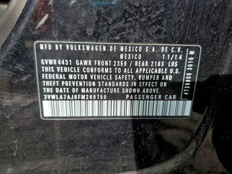 2015 VOLKSWAGEN JETTA TDI  