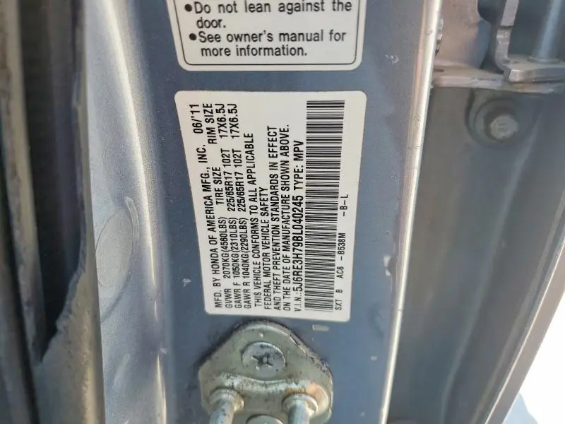 2011 HONDA CR-V EXL  