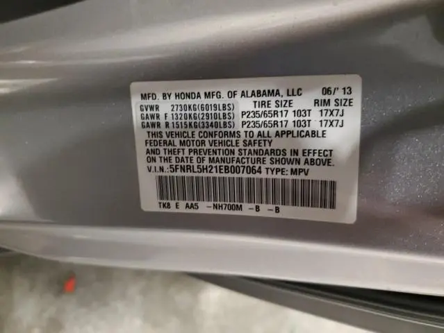 2014 HONDA ODYSSEY LX  