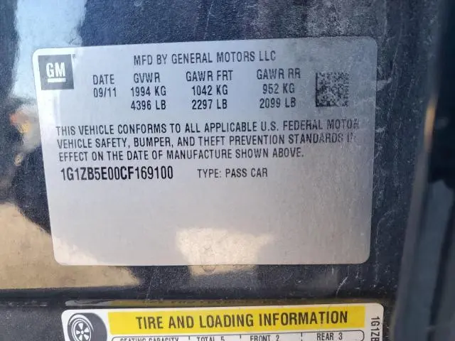 2012 CHEVROLET MALIBU LS  