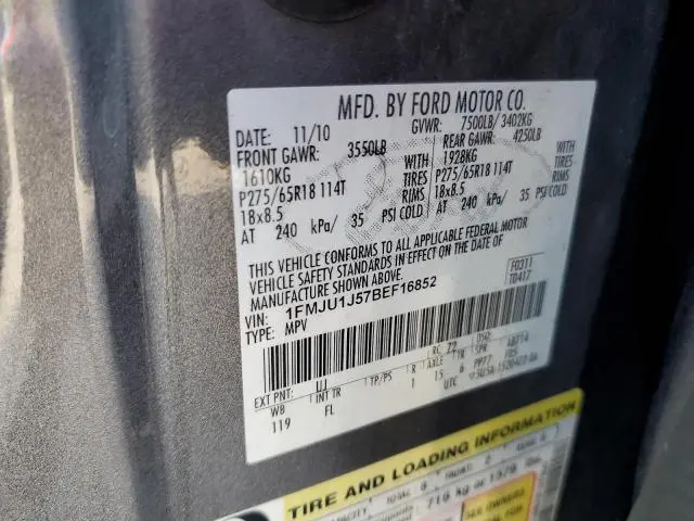 2011 FORD EXPEDITION XLT  
