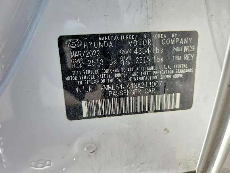 2022 HYUNDAI SONATA SEL  