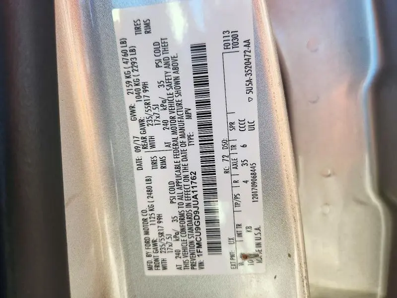 2018 FORD ESCAPE SE  