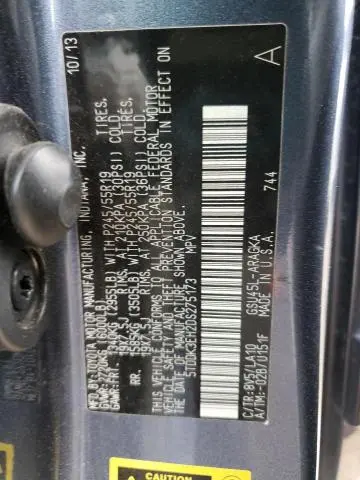 2013 TOYOTA HIGHLANDER LIMITED  