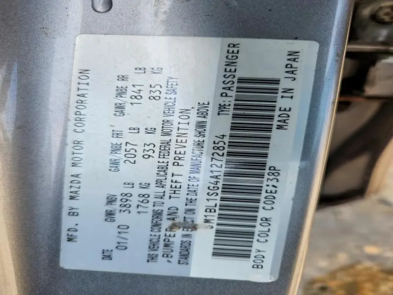 2010 MAZDA 3 I  