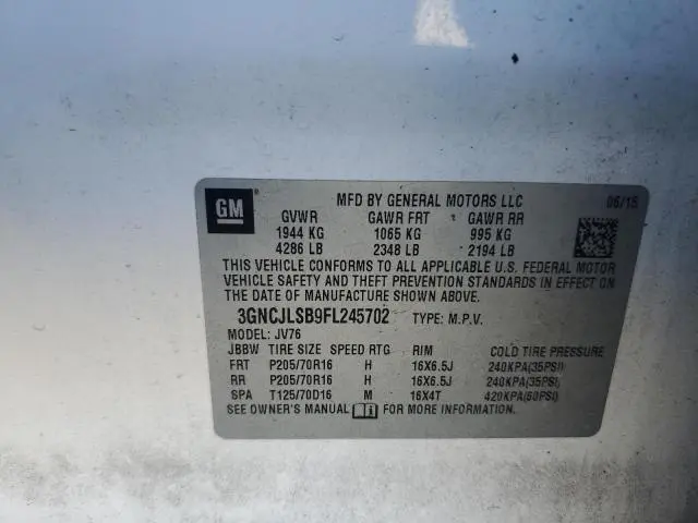 2015 CHEVROLET TRAX 1LT  