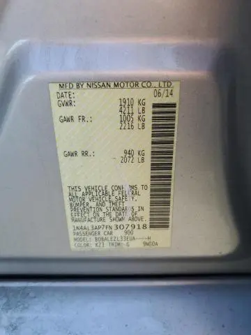 2015 NISSAN ALTIMA 2.5  