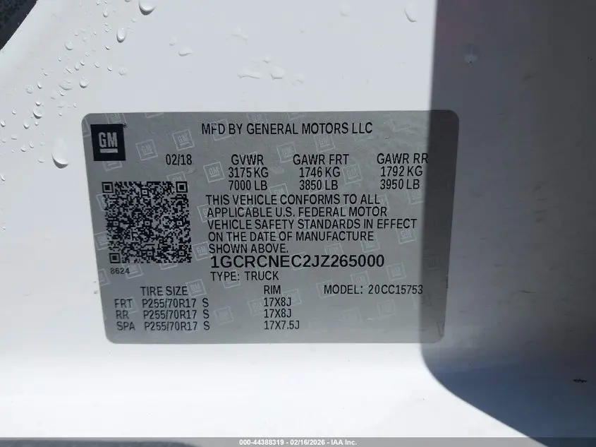 2018 CHEVROLET SILVERADO 1500 LS