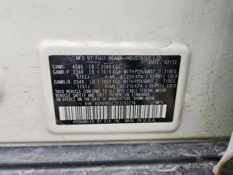 2013 SUBARU OUTBACK 2.5I PREMIUM  