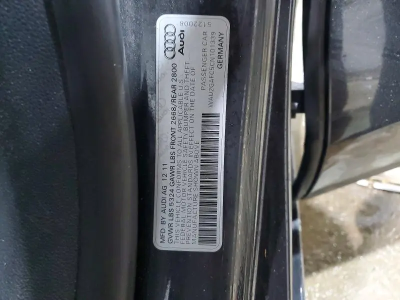 2012 AUDI A7 PRESTIGE  