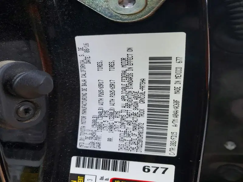 2017 TOYOTA TACOMA DOUBLE CAB  