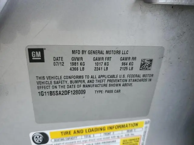 2013 CHEVROLET MALIBU LS