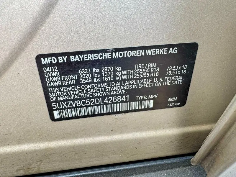 2013 BMW X5 XDRIVE50I  