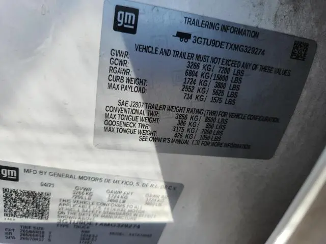 2021 GMC SIERRA K1500 SLT  