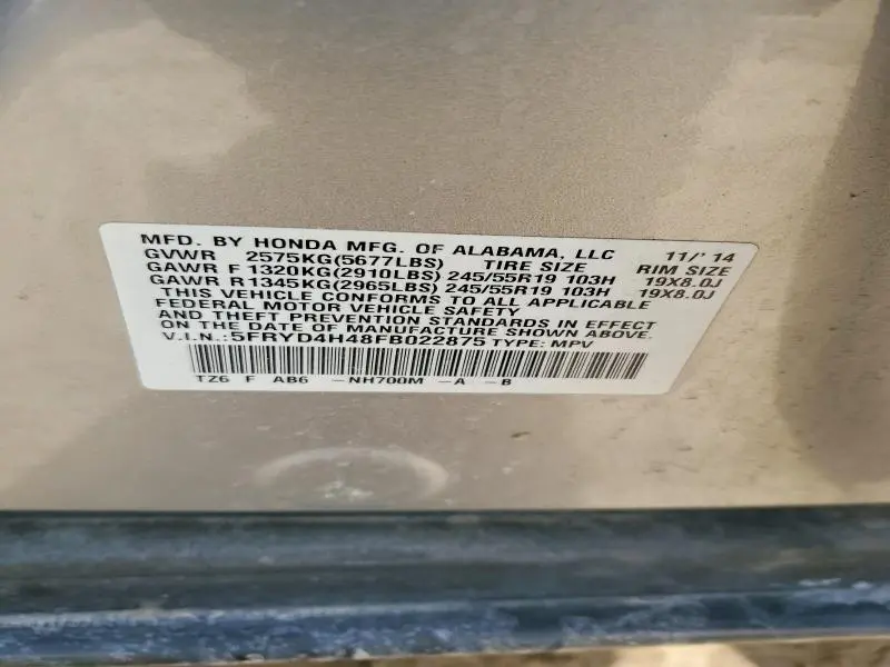 2015 ACURA MDX TECHNOLOGY  
