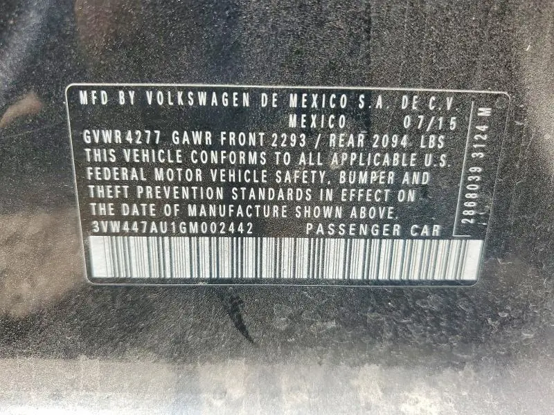 2016 VOLKSWAGEN GTI S/SE  
