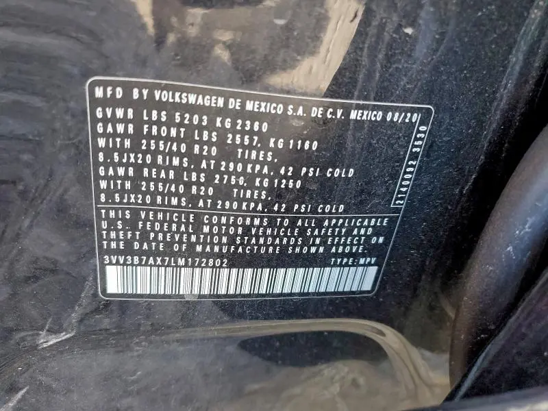 2020 VOLKSWAGEN TIGUAN SE  