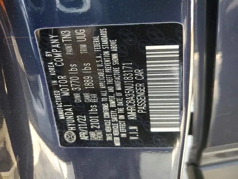 2022 HYUNDAI VENUE LIMITED  