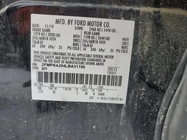 2020 FORD EDGE SEL  